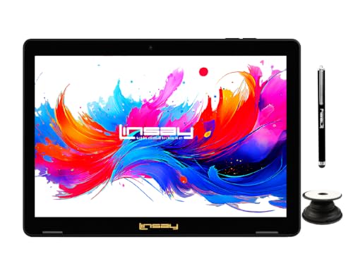 Image of LINSAY NEW 2026 10.1 inch Octa Core Android 15 Tablet | 256GB Storage, POP Holder, Pen Stylus