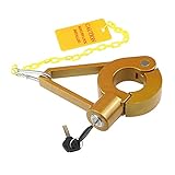 KAYCENTOP Kingpin Lock Fifth Wheel Lock Heavy Duty Alloy 5th Wheel Security Anti Theft King Pin Lock with Highly Visible Yellow Caution Tag Great Deterrent for Trailers Tractor RV