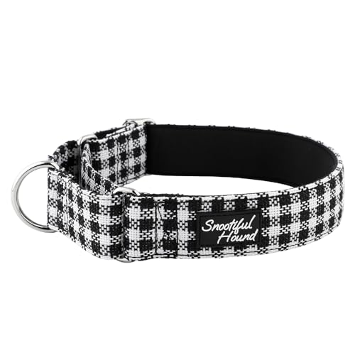 Collier martingale lévrier blanc et noir rembourré de 25 à 30 cm - 2