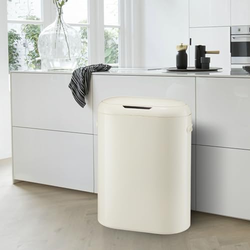Bote de basura automático GarveeHome 13 gal Blanco crema miniatura 7