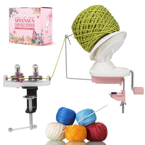 Image of SPEENSUN Yarn Winder, Yarn Winder for Crocheting, 3.5 OZ Easy-to-Install and Efficiently Yarn Ball Winder with Twist Winder Thread Guide for Yarns Below 0.18 Inch,for Crochet and Knitting Lover