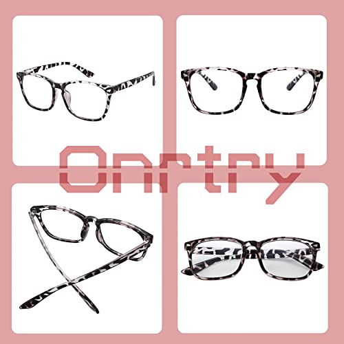 Image of Onrtry Non Prescription Glasses for Men Women Square Clear Lens Eyeglasses
