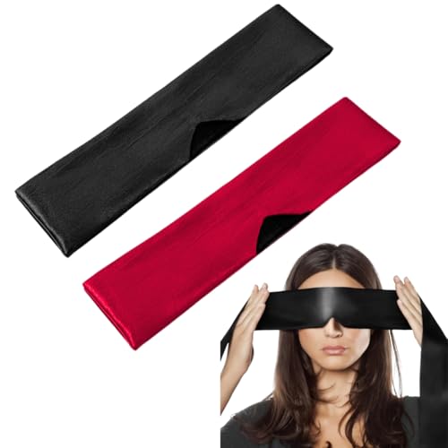 EIHI 2 Pièce Bandeau yeux, Bandeau yeux sommeil, Masque yeux, Bandeau sommeil, Masques de sommeil, Masques de sommeil, Masque sommeil adulte, 150x7cm