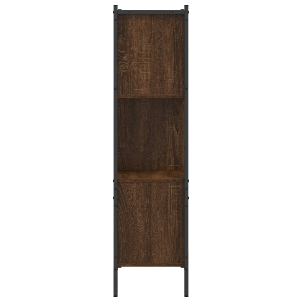 Regał na książki brązowy o wyglądzie dębu, 72 x 28 x 109 cm, materiał drewnopochodny, regał stojący z 3 półkami, solidne wzornictwo do salonu, biura i sypialni