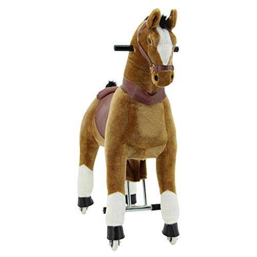Sweety Toys 7363 Reittier groß Pferd Brownie auf Rollen für 4 bis 9 Jahre -Riding Animal – Bild 7