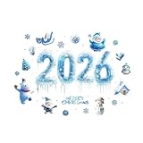 Weihnachts-Fensteraufkleber, Schneeflocke, Weihnachtsdekoration, für Party-Dekorationen, Schlafzimmer, Wohnung, Restaurant, Auto, Spiegel, Glasgeschäft