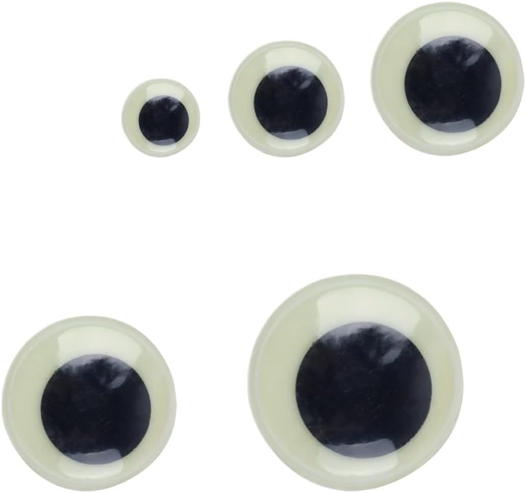 Googly Eyes 8/10/12/15/18/20/25/35mm Luminous Plastic Eye (with Self-Adhesive) PE Wiggly Googly Eyes for Accessory DIY Crafts for DIY Art Projects Craft Supplies(15mm 400pcs)