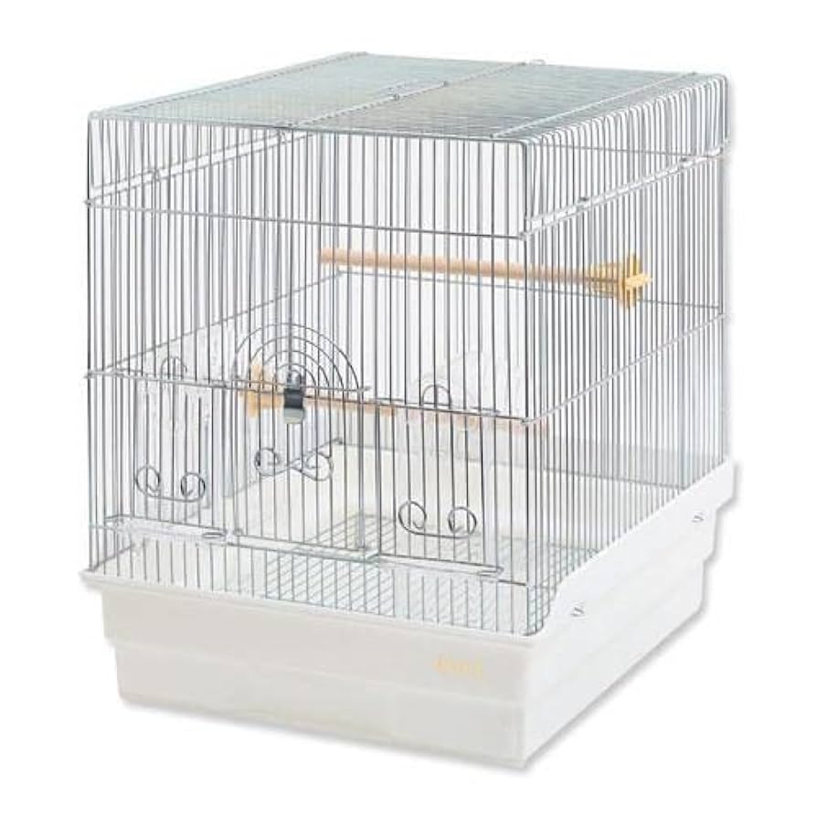 HOEI ホワイト鳥かご３５角型 Amazon | HOEI 35角G ホワイト （37×41．5×44cm