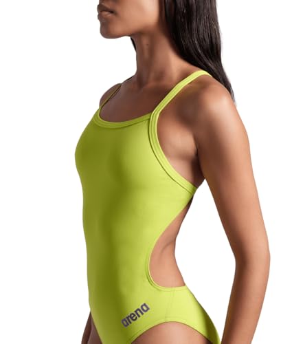 Image of Arena Women's Solid Team Swimsuit Challenge Back MaxLife Open Back Bathing Suit Athletic Swimwear