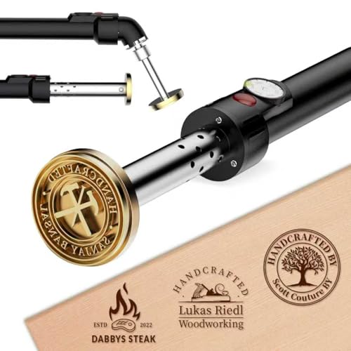 XSTZR Hierro eléctrico personalizado para madera, temperatura ajustable, sello de leña con logotipo personalizado para cuero, alimentos, herramientas de carpintería de bricolaje