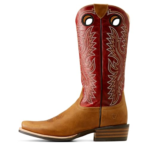ARIAT Men's Ringer Cowboy Boot, Red Cedar/Polo Tan, 8.5 Wide