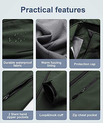 Image of CREATMO US Women's Lightweight Waterproof Long Softshell Tactical Jacket Fleece Lined Windbreaker