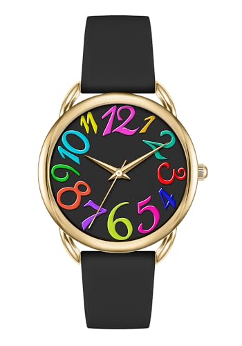 Bisley ���f�B�[�X�r���v �r�b�O�t�F�C�X �J���t�� �A���r�A���� �ǂ݂₷�� �\�t�g�V���R���X�g���b�v�E�H�b�`, �u���b�N/�S�[���h, 35mm, �J�W���A���B