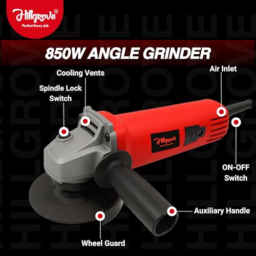 Image of Angle Grinder Machine (Red)
