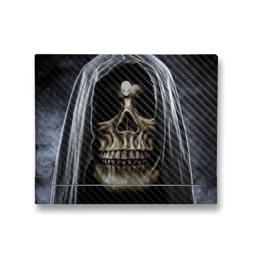 Image of MightySkins Carbon Fiber Skin Compatible with Alienware X14 R2 (2023) Full Wrap Kit - Reaper Skull | Protective, Durable Textured Carbon Fiber Finish | Easy to Apply & Change Styles | Made in The USA