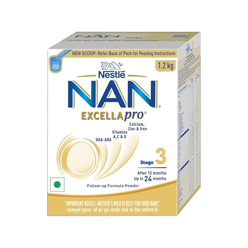 Image of Nestle NAN EXCELLAPRO 3 Follow-Up Formula-Powder After 12 months, Up to 24 months, Stage 3, 1.2 Kg, 3 x 400g Pouch in Box