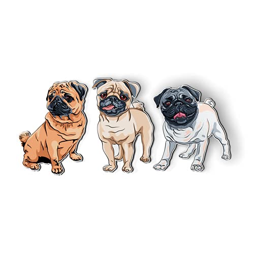 GT Graphics Express Pugs Set of 3-3