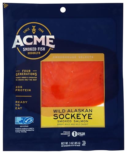 Acme Smoked Fish Cold Smoked Sockeye Salmon, 3 OZ