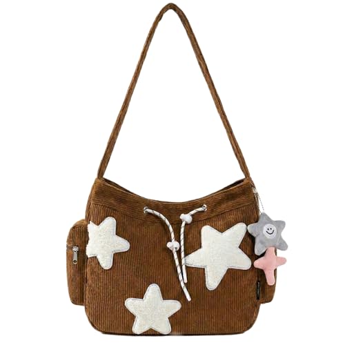 Image of Star Tote Hobo Bag Women Aesthetic Messenger Cute Bag Handbag Large Capacity Tote Shoulder Bag Casual Crossbody
