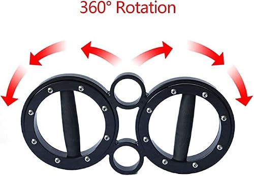 FIITY 8/12 Pounds Burn Machine, Multifunctional Hand and Forearm Trainer, Spinning Burn Muscle Training, 360 Degree Rotating Grips (Sliver/Black)