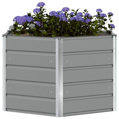 Pot de Fleurs Hexagonal au Design Moderne en Acier Durable pour Terrasse