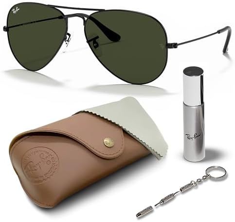 Ray-Ban RB3025 Classic Aviator Shape Sunglasses With Eyewear Kit ...