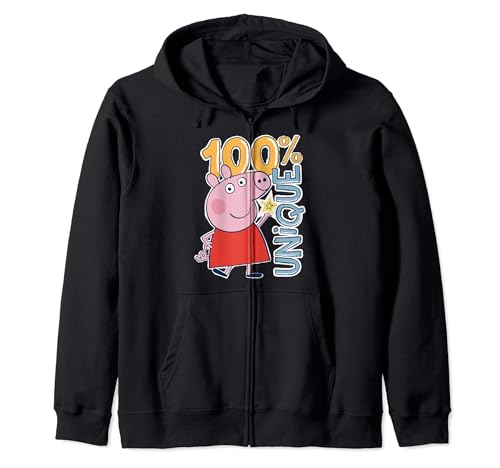 Sweat Peppa Pig zippé style dessin coloré unique pour les journées d'école et de parc