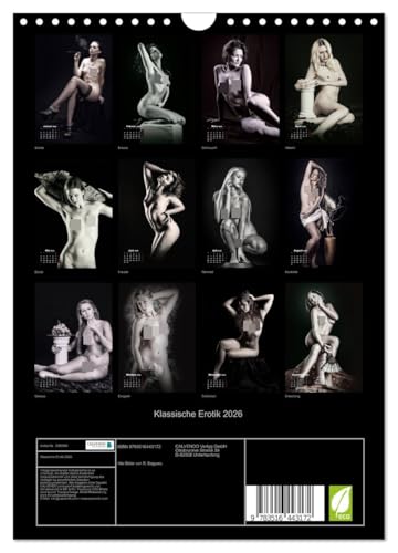 Klassische Erotik 2026 (Wandkalender 2026 DIN A4 hoch), CALVENDO Monatskalender: Klassische Aktfotografie von Reinhard Columbus Bagyura (CALVENDO Erotik)