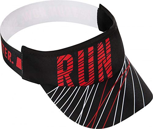 Viseira para Corrida Hupi Run Lines Preto, Cor: Preto, Tamanho: Único