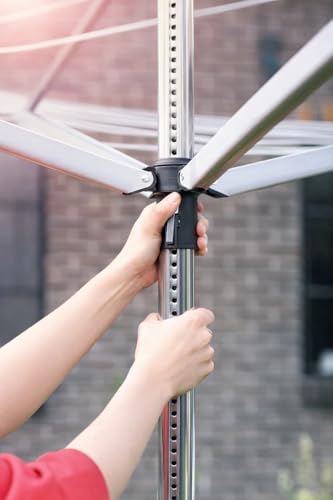 FAHD TRADERS 60M Rotary Washing Line 4 Arm – Heavy Duty Outdoor Clothes Airer with Ground Spike & Cover | Foldable 360° Rotating Clothes Dryer, Weather Resistant - Image 3