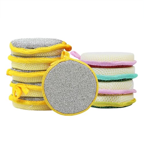 Esponjas para vajilla, esponjas de cocina - Esponja suave de doble cara, alta elasticidad, esponjas de cocina colgantes, 10 unidades, paños de limpieza multifuncionales para cocina, restaurante