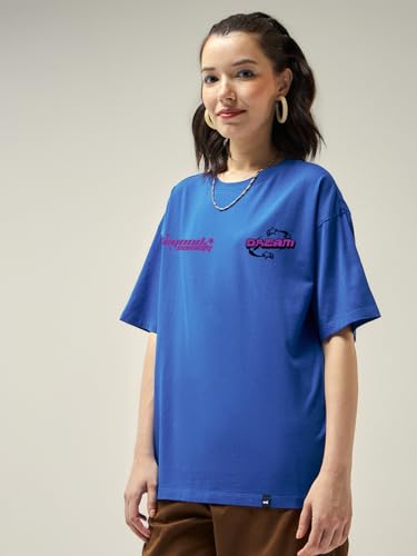 Image of Bewakoof Women's Graphic Print Oversized Fit T-Shirt
