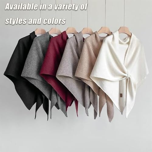 Women's Solid Color Scarf, Cashmere Knitted Cardigan Shawl Wool Cashmere for Women Pashmina2