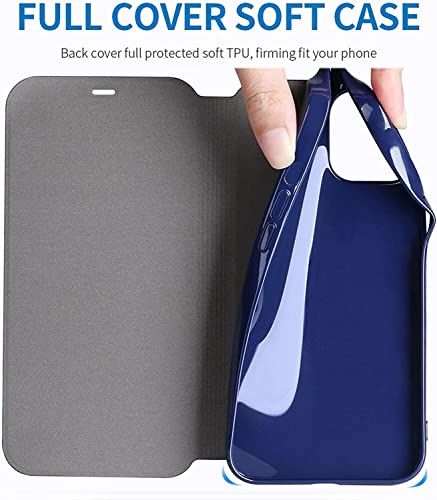 Dfamin Case For Iphone 13 Mini /13/13 Pro/13 Pro Max, Genuine Leather Folio Case Tpu Shockproof Kickstand Camera Protection Book Style Flip Phone Case (Color : Green, Size : 13Pro Max 6.7") #TOP5