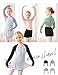 Avrigirl Black Girls Dance Shrug Sweater Open Front Athletic Ballet Wrap Tops for Gymnastics, Skating, Yoga