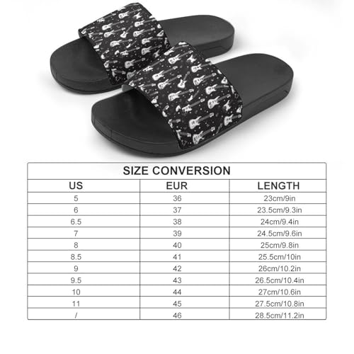 Rock And Roll Themed PVC Slippers Sandals for Women Men Open Toe Soft Cushioned Non-Slip Sandal for Indoor Outdoor2