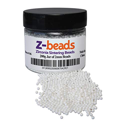 Dental Creations Z-Beads Zirconia Sintering Beads - 200g Jar of 2mm Beads
