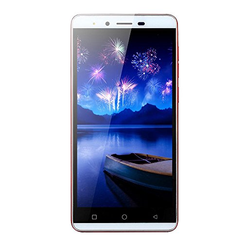New Unlocked Smartphone - 5.0'' Android Quad-Core 512MB RAM+4G 3G Cellphone Dual Camera/SIM HD Display Mobile Phone (Red, 5.0 inches)