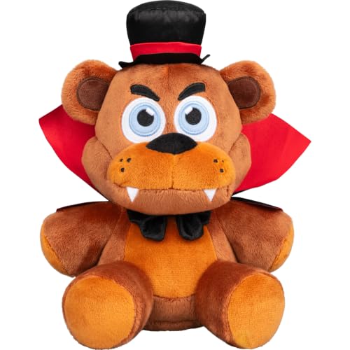 Jazwares Five Nights at Freddy’s Halloween Freddy Plush - 8-Inch Stuffie with Vampire Costume and Glow-in-The-Dark Eyes