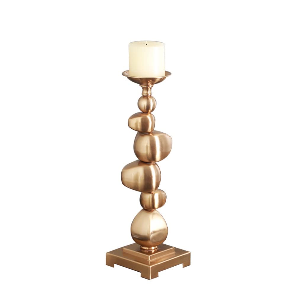 Candelabro de Metal para Mesa de Comedor, candelabro de Metal, candelabro Moderno y Sencillo, Nuevo candelabro Chino para Estudio, Dormitorio, Sala de Estar
