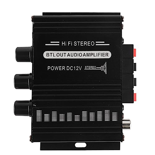 CFTGIW Portable Mini Amplifier, Clear Sound Quality, Versatile for Car Motorbike, Easy to Install (AK270)