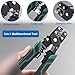 smseace Green Wire Crimping tool Wire crimper,stripper and cutterfor insulated/Bare/Heat Shrink connectors(22-10 AWG) Multifunctional stripping crimping pliers Wire stripper and crimping tool