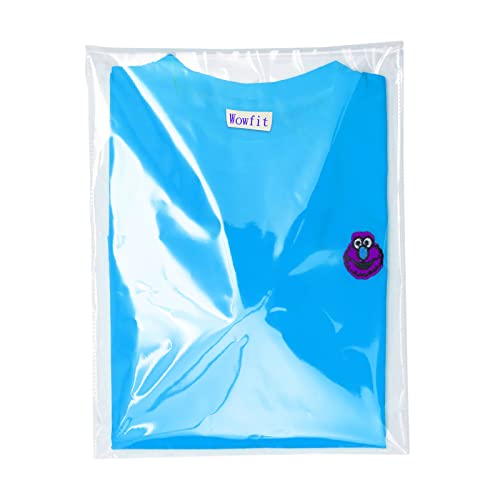 Wowfit 100 Count 11x15 Inch Clear Cellophane Plastic Bags, Resealable Self-Sealing Cello Bags Great for Packaging Clothing, Shirts, Decorative Wrappers, Party Favors, Artwork and More