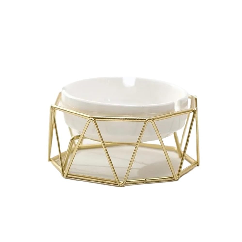 OWOHYG Desktop Smoking Ash Tray Ashtray With Shelf Living Room Decorations Office Ceramic Ashtray Easy To Clean.Gold