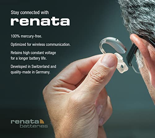 Renata Hearing Aid Battery Za 312 Maratone Zinc Air Hearing Aid Pack Of 6 Pcs (2 Pack Of Za 312) #TOP6