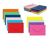 Colorful Self-Seal Envelopes 5' x 7' Assorted Colors Bulk Pack Envelopes for Invitations, Birthday, Graduation, Baby Shower, Greeting Card… (50)