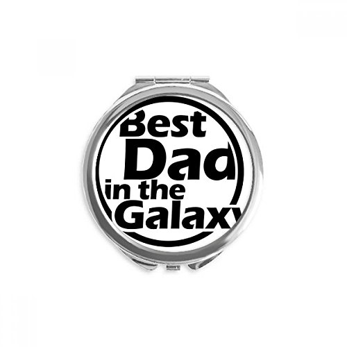 Miroir de poche fête des pères avec citation galaxie pour le meilleur papa