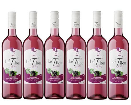 Le Filou Bubbly Schwarze Johannisbeere - Aromatisierter Wein-Cocktail Perlwein (6 x 0 75L)