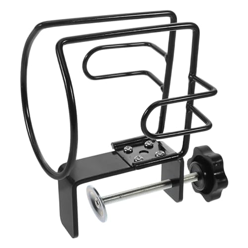 Beatifufu Sturdy Metal Desk Cup Clamp Holder Portable Beverage Storage for Coffee Mug Can Outdoor Camping