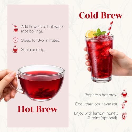 Image of Saphrene Hibiscus Flower Tea - 50g | 100+ Cups Herbal Tea